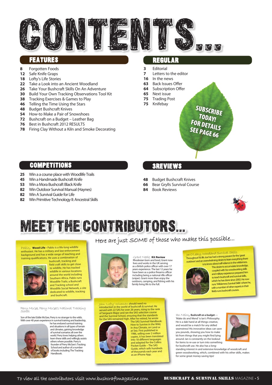 Bushcraft & Survival Skills Magazine Preview Pages