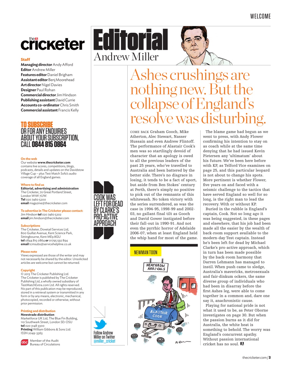 The Cricketer Magazine Preview Pages