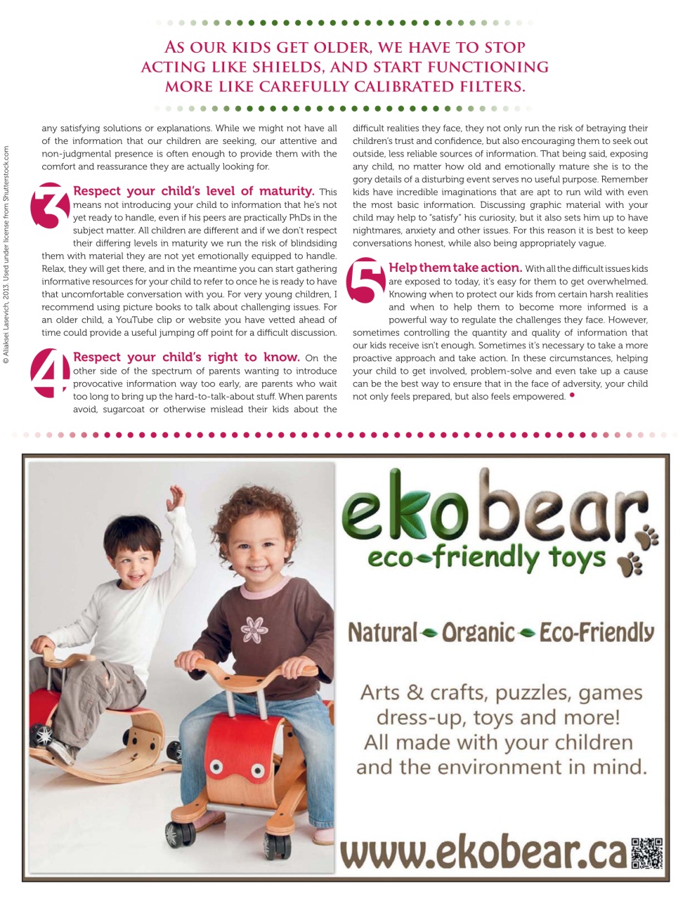 Ecoparent Magazine Preview Pages