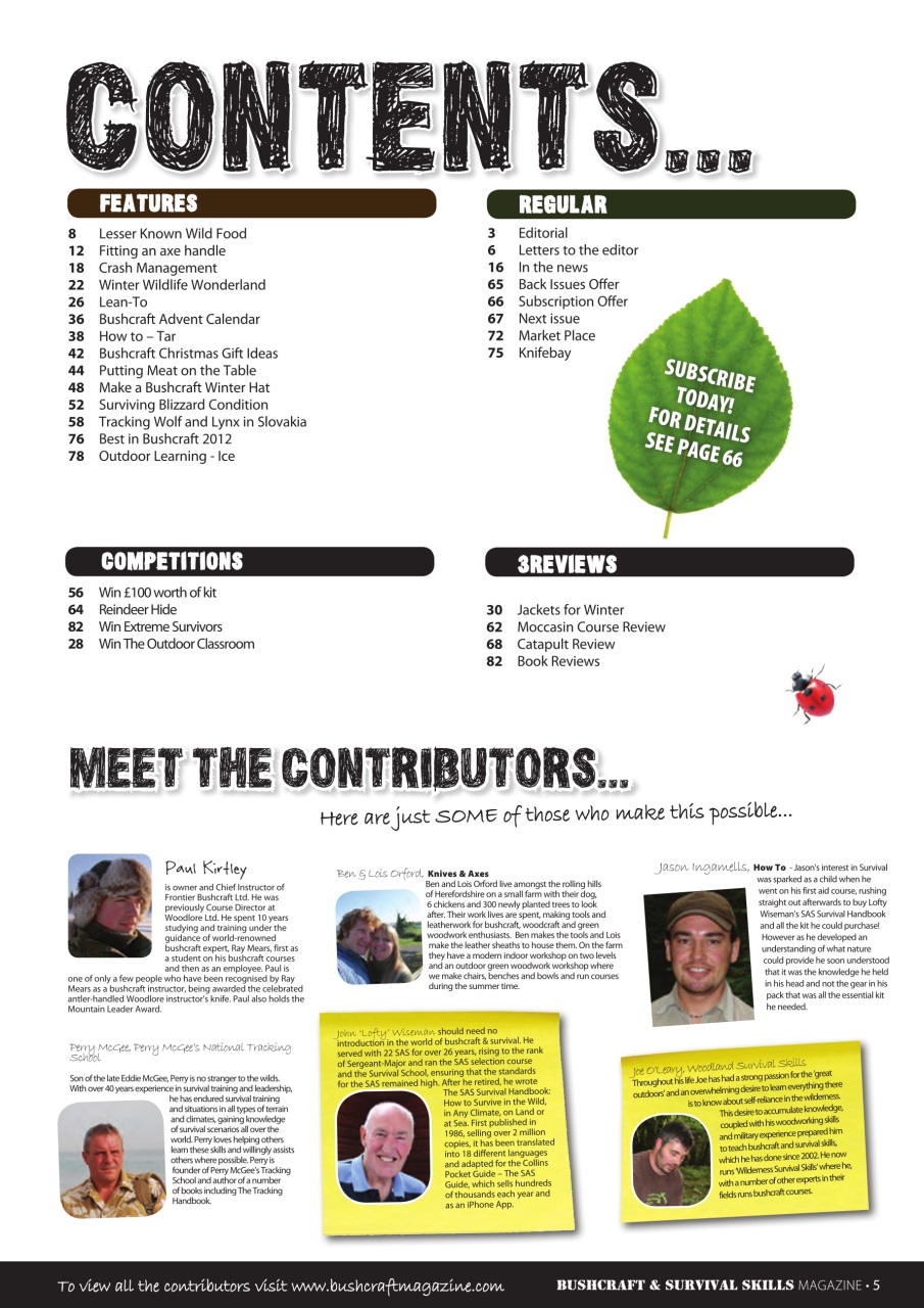 Bushcraft & Survival Skills Magazine Preview Pages