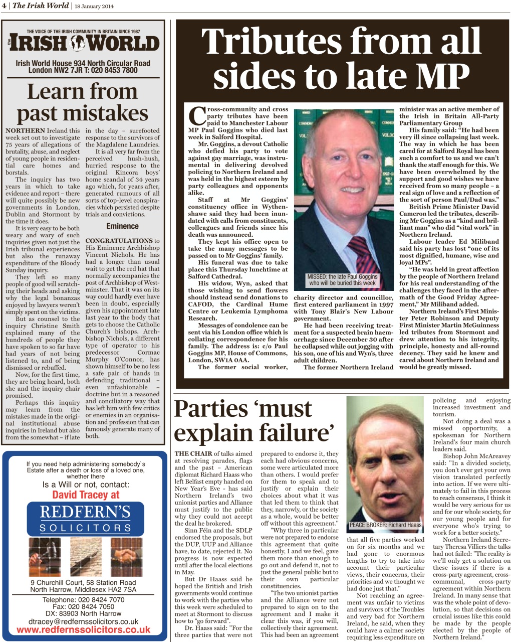 Irish World Preview Pages