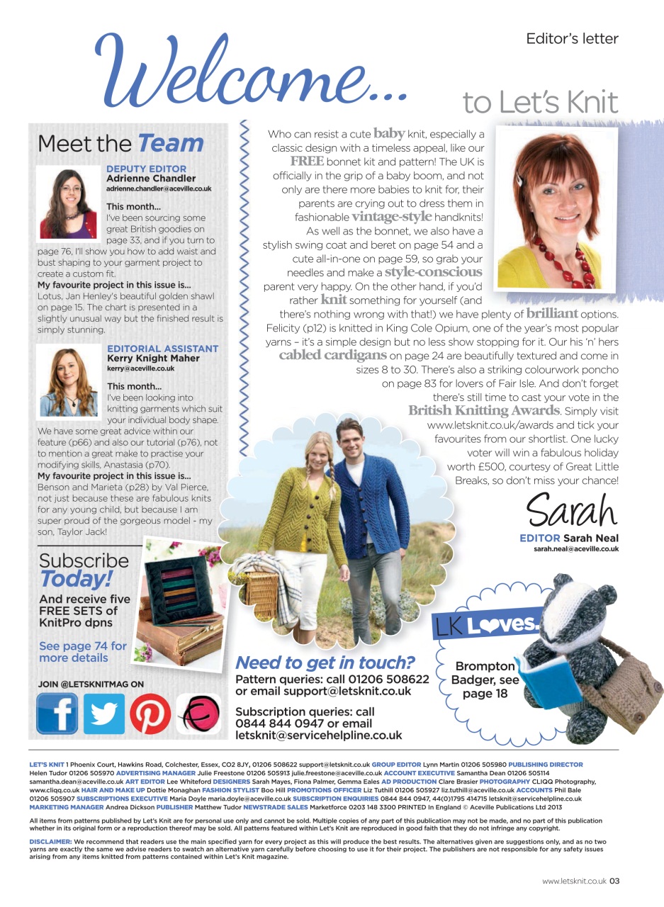 Let's Knit Preview Pages