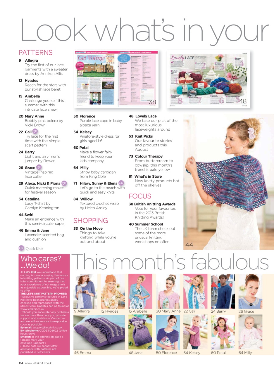 Let's Knit Preview Pages