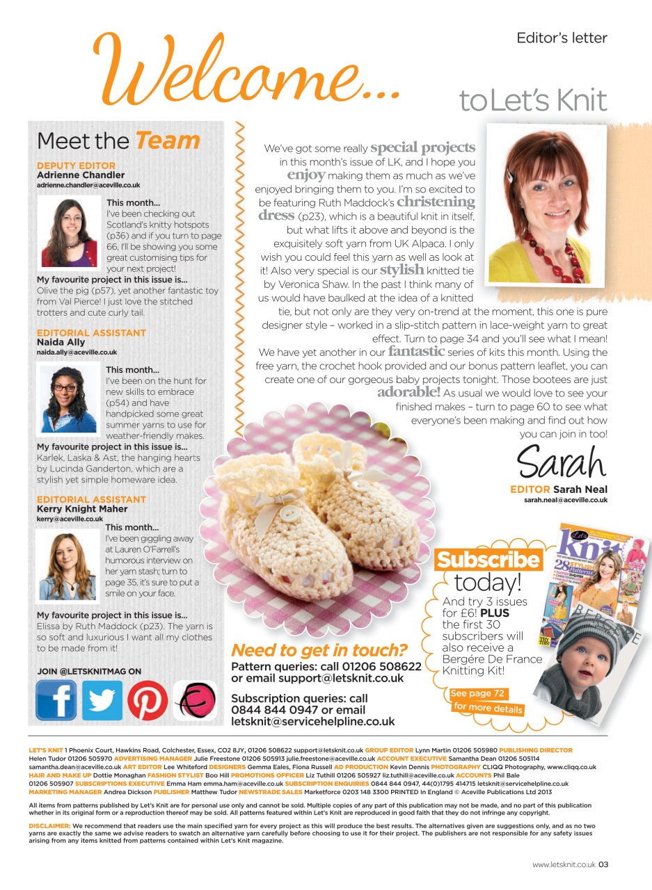 Let's Knit Preview Pages