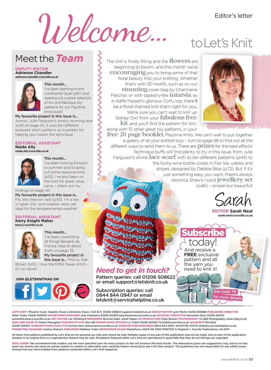 Let's Knit Preview Pages