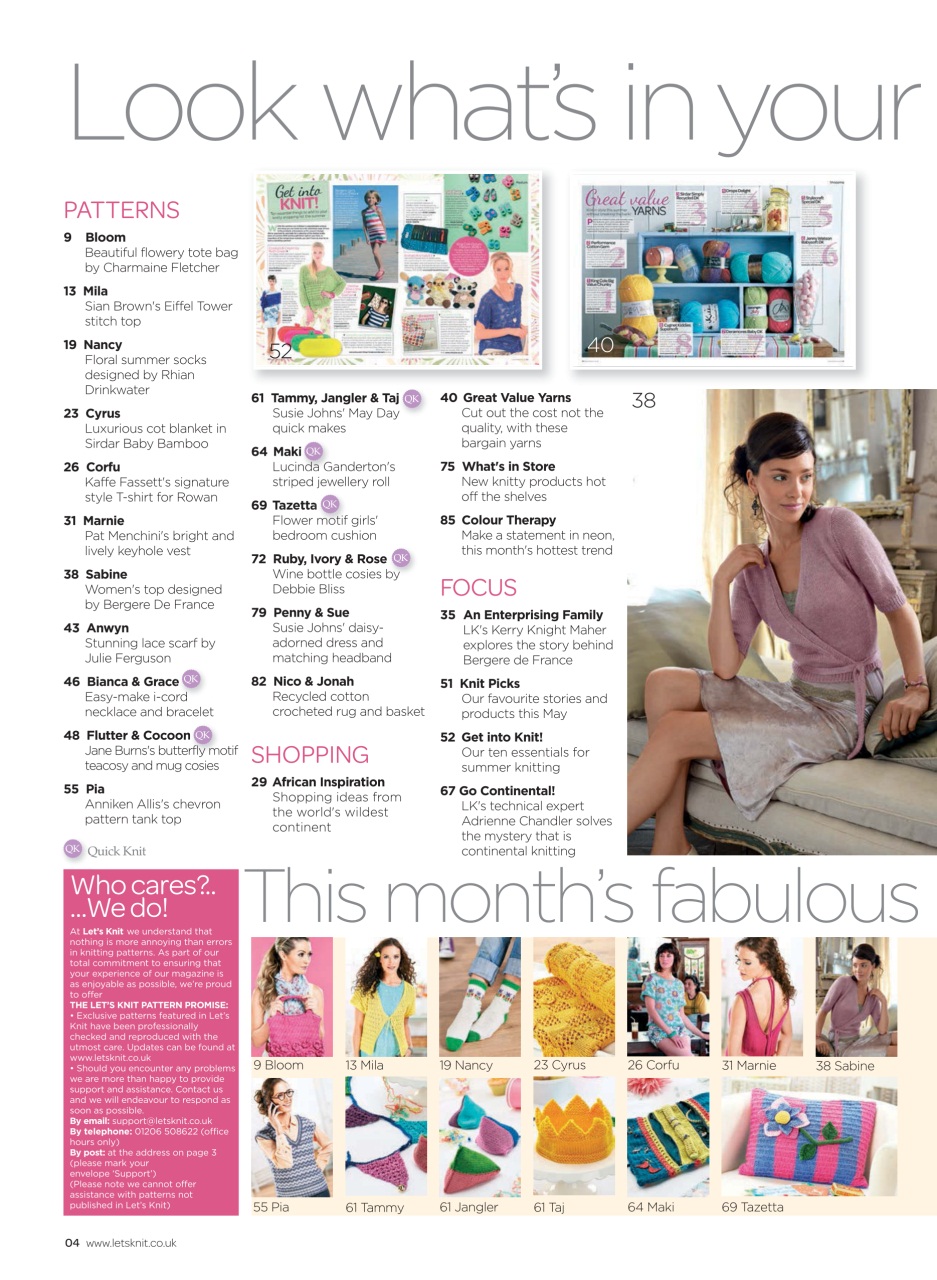 Let's Knit Preview Pages