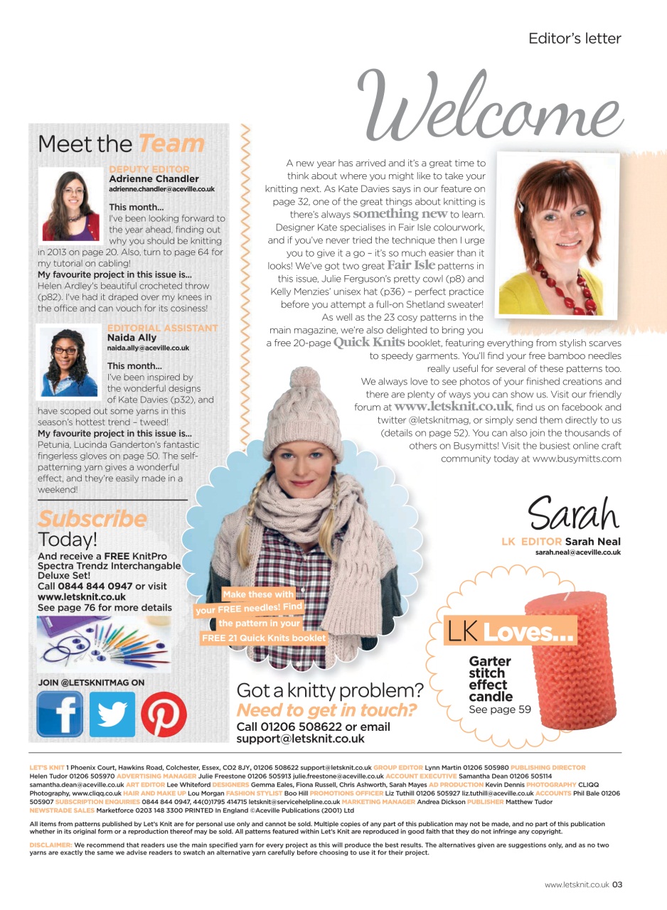 Let's Knit Preview Pages