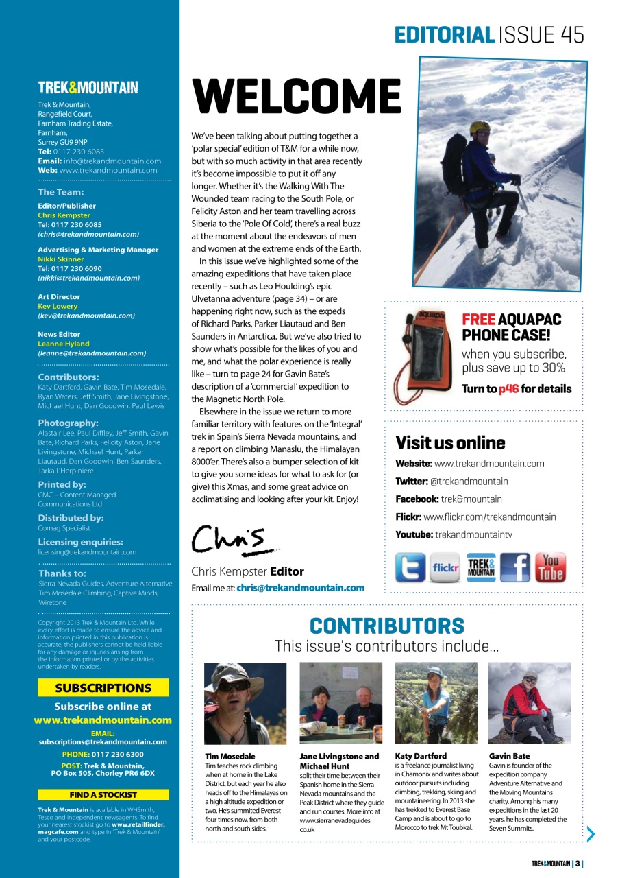 Trek & Mountain Magazine Preview Pages