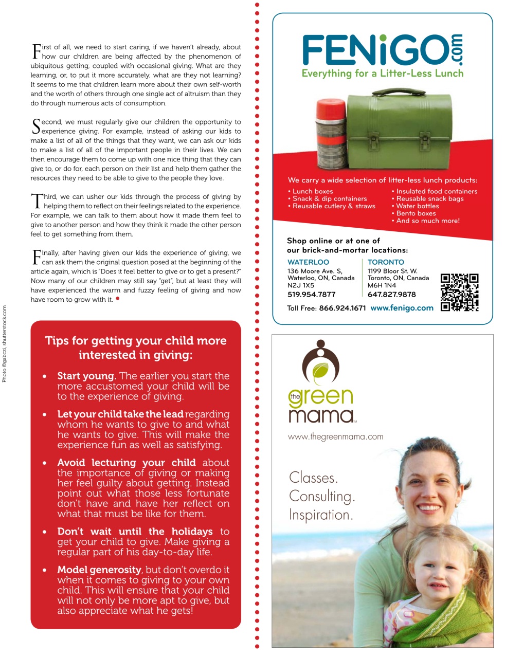 Ecoparent Magazine Preview Pages