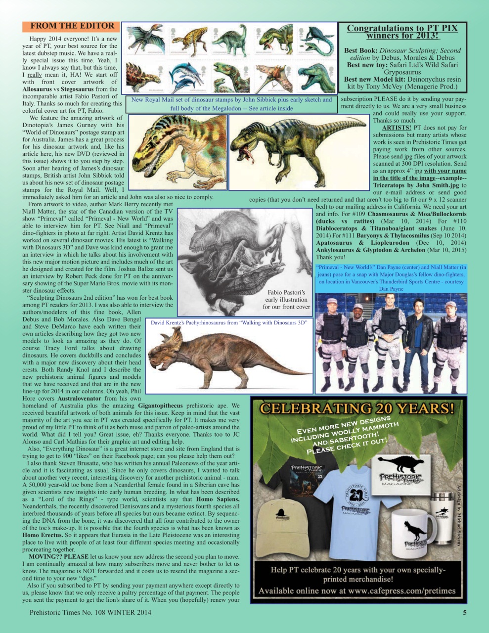 Prehistoric Times Preview Pages