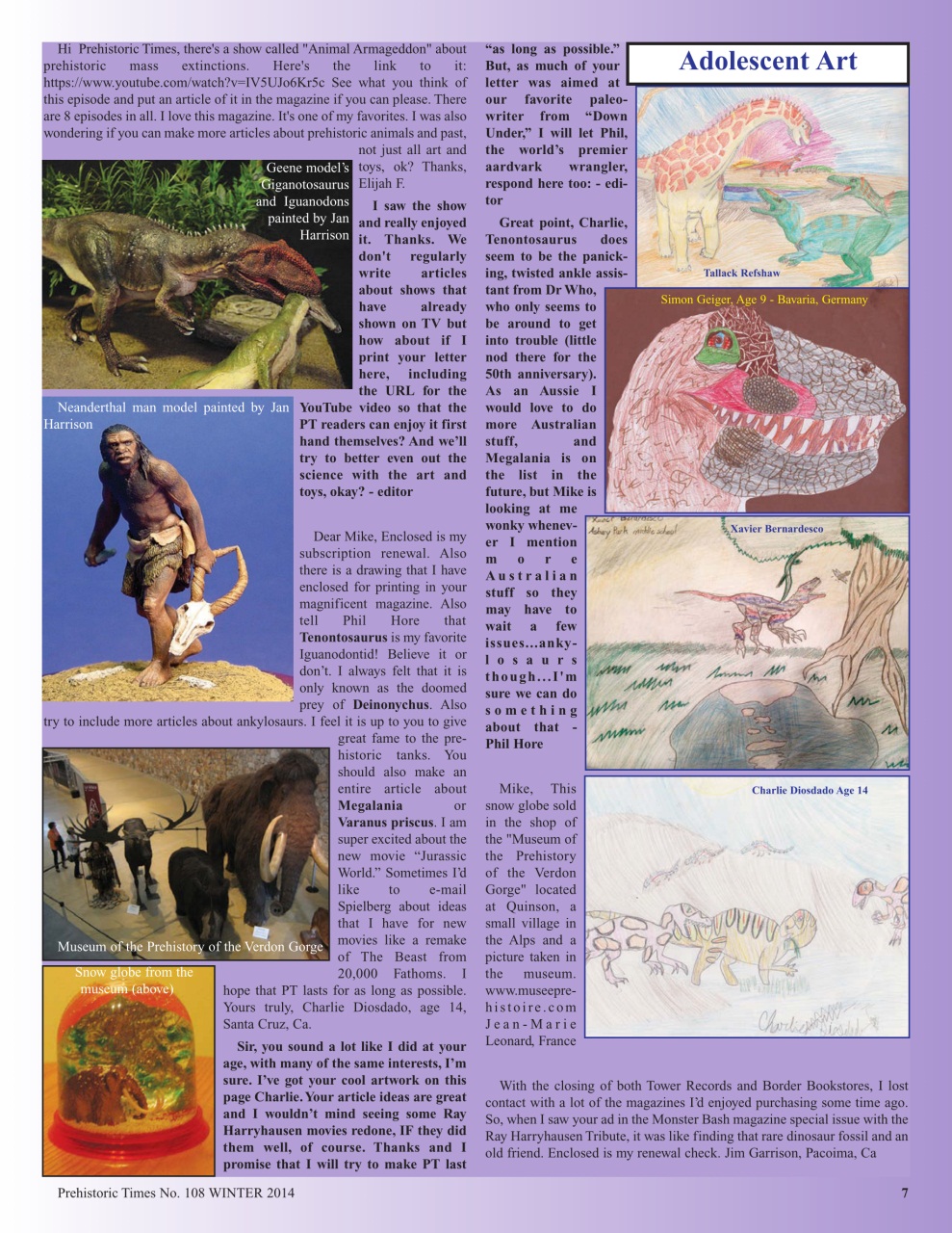 Prehistoric Times Preview Pages