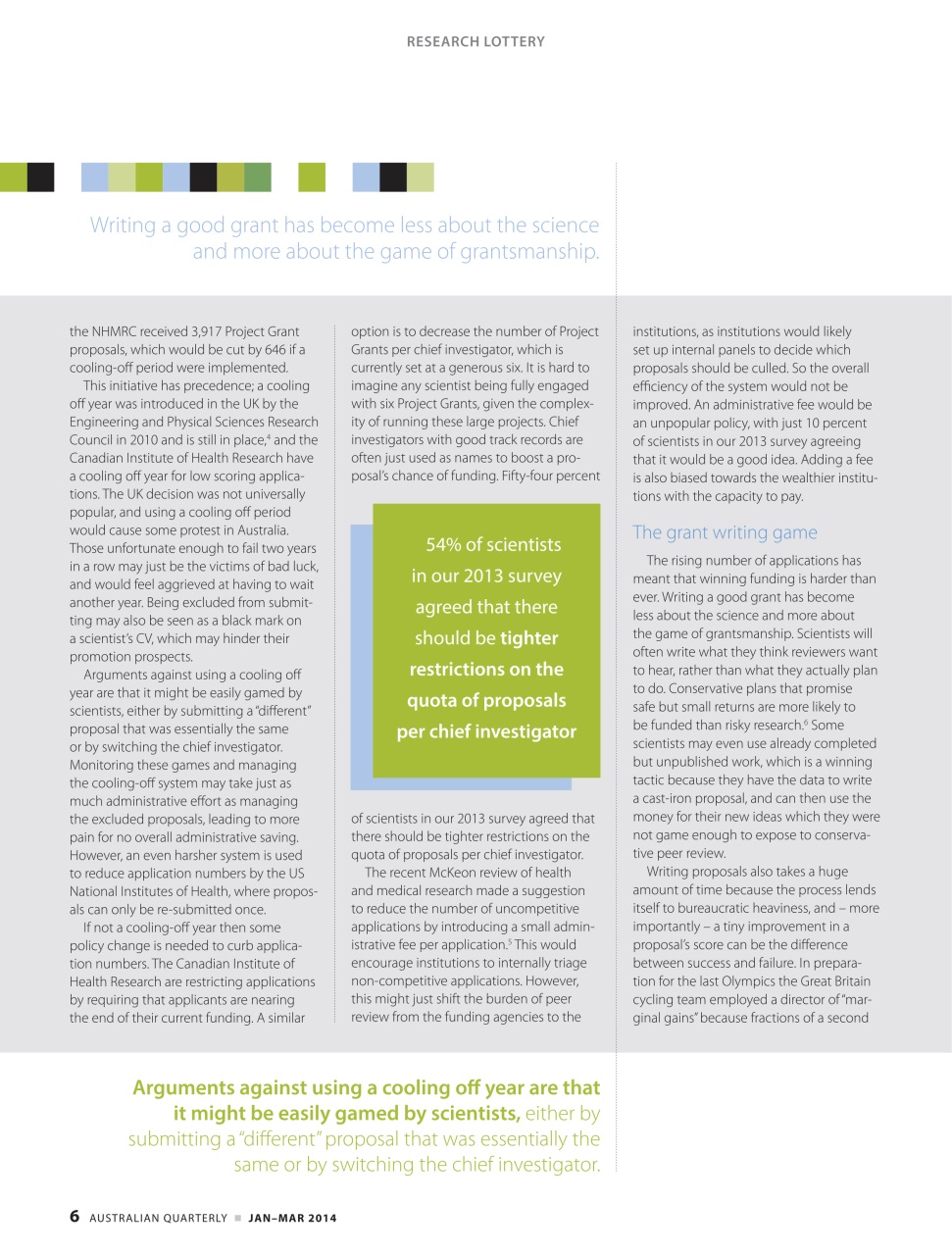 AQ: Australian Quarterly Preview Pages