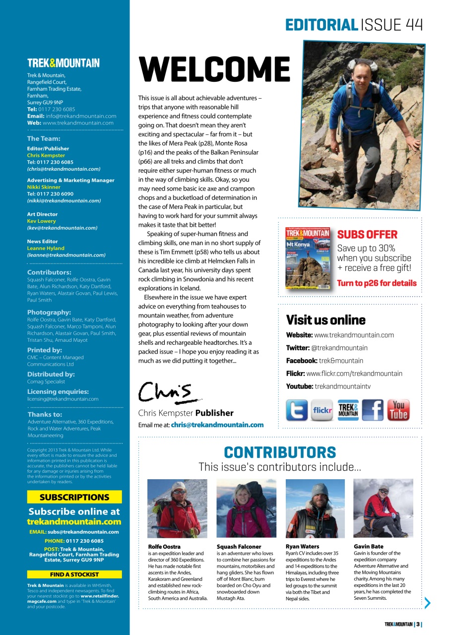 Trek & Mountain Magazine Preview Pages