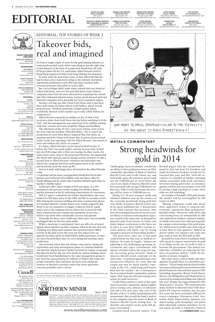 The Northern Miner Preview Pages
