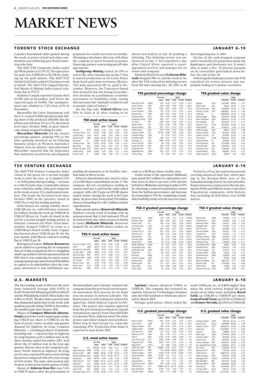 The Northern Miner Preview Pages