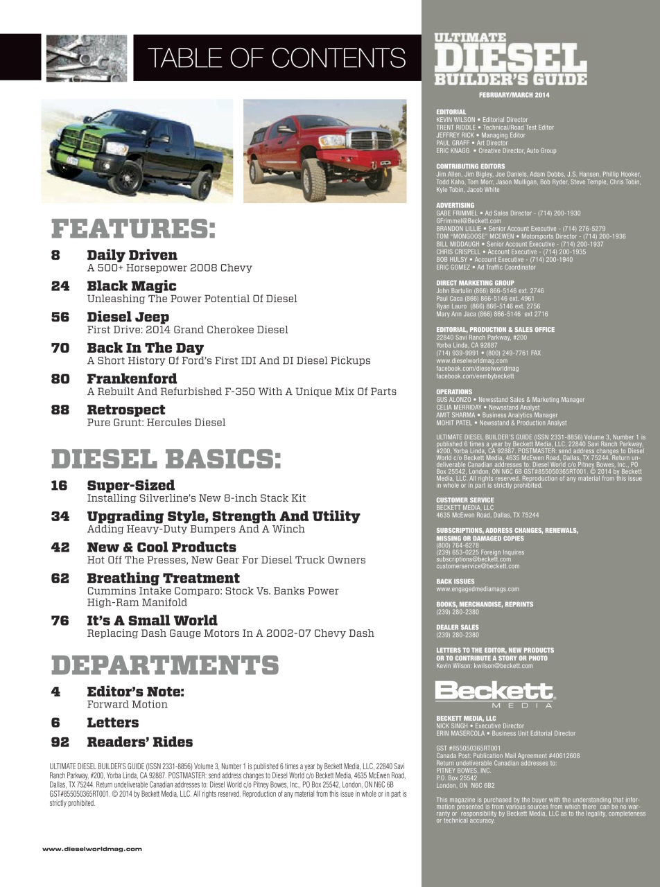 Ultimate Diesel Builders Guide Preview Pages