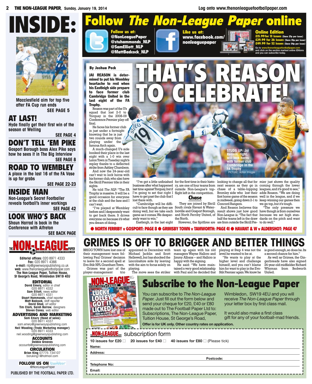 The Non-League Football Paper Preview Pages