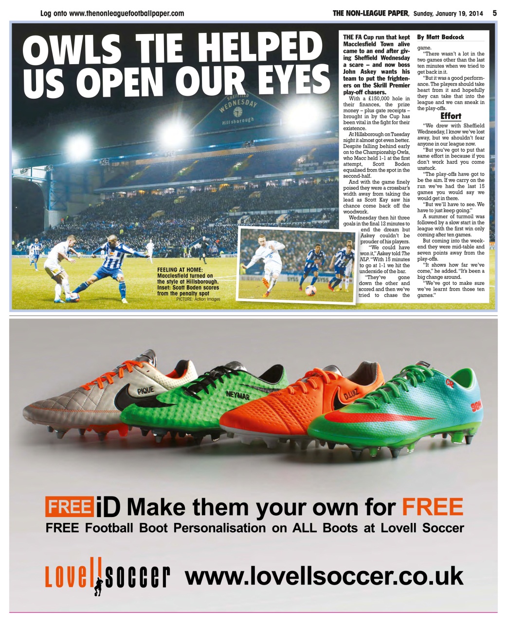 The Non-League Football Paper Preview Pages