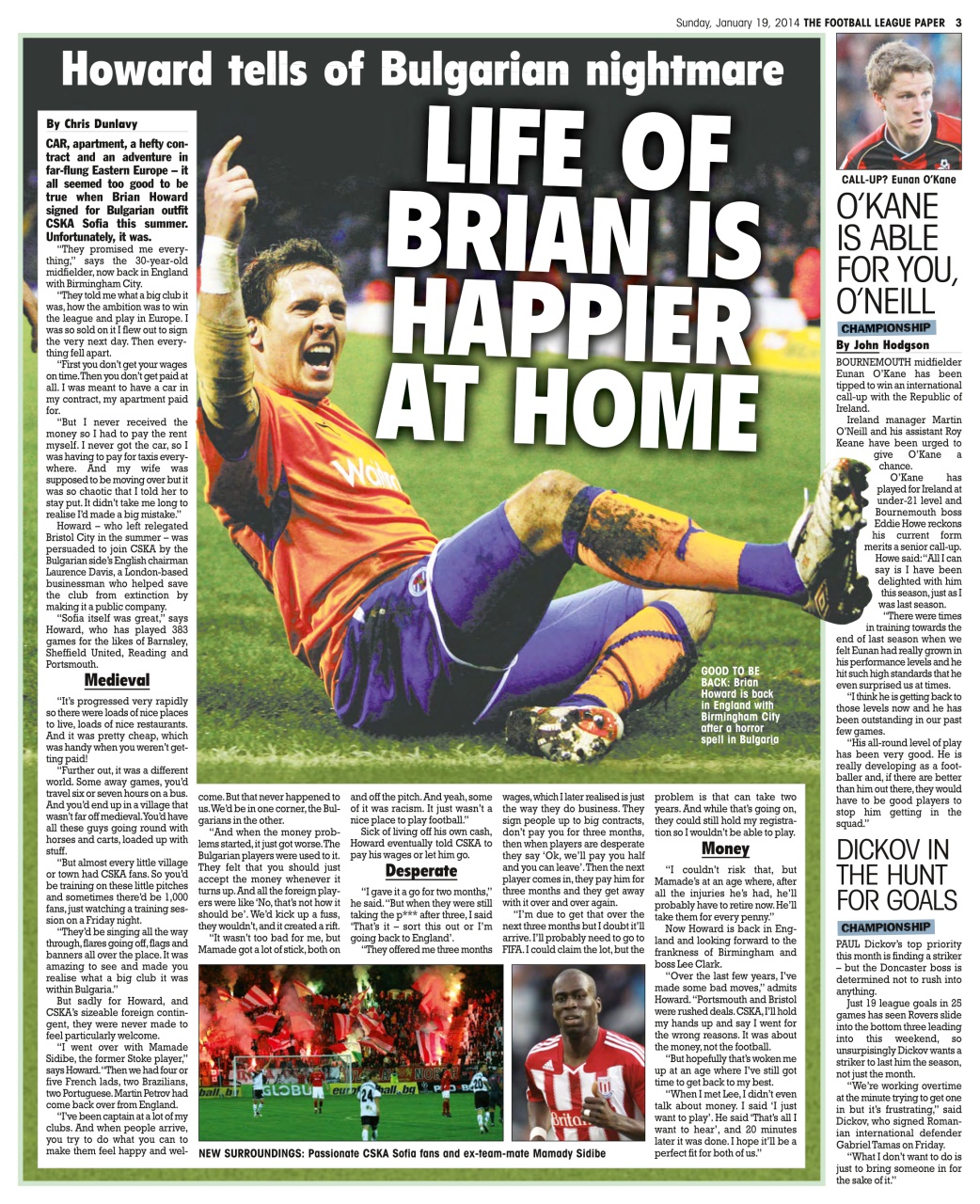 The Football League Paper Preview Pages