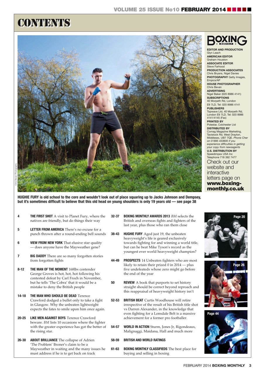 Boxing Monthly Preview Pages