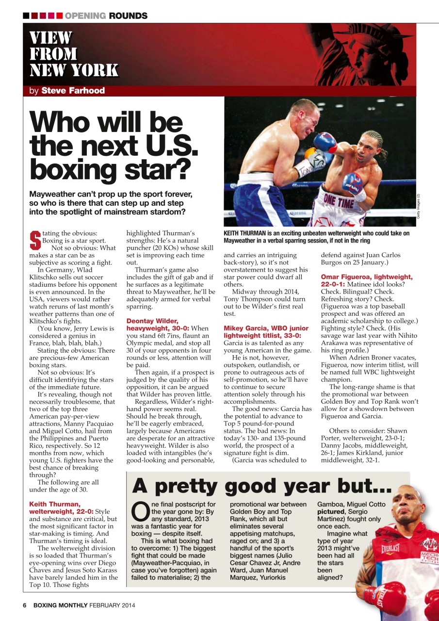 Boxing Monthly Preview Pages