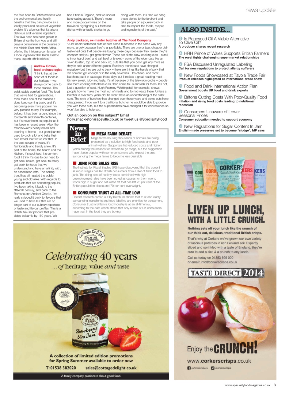 Speciality Food Preview Pages