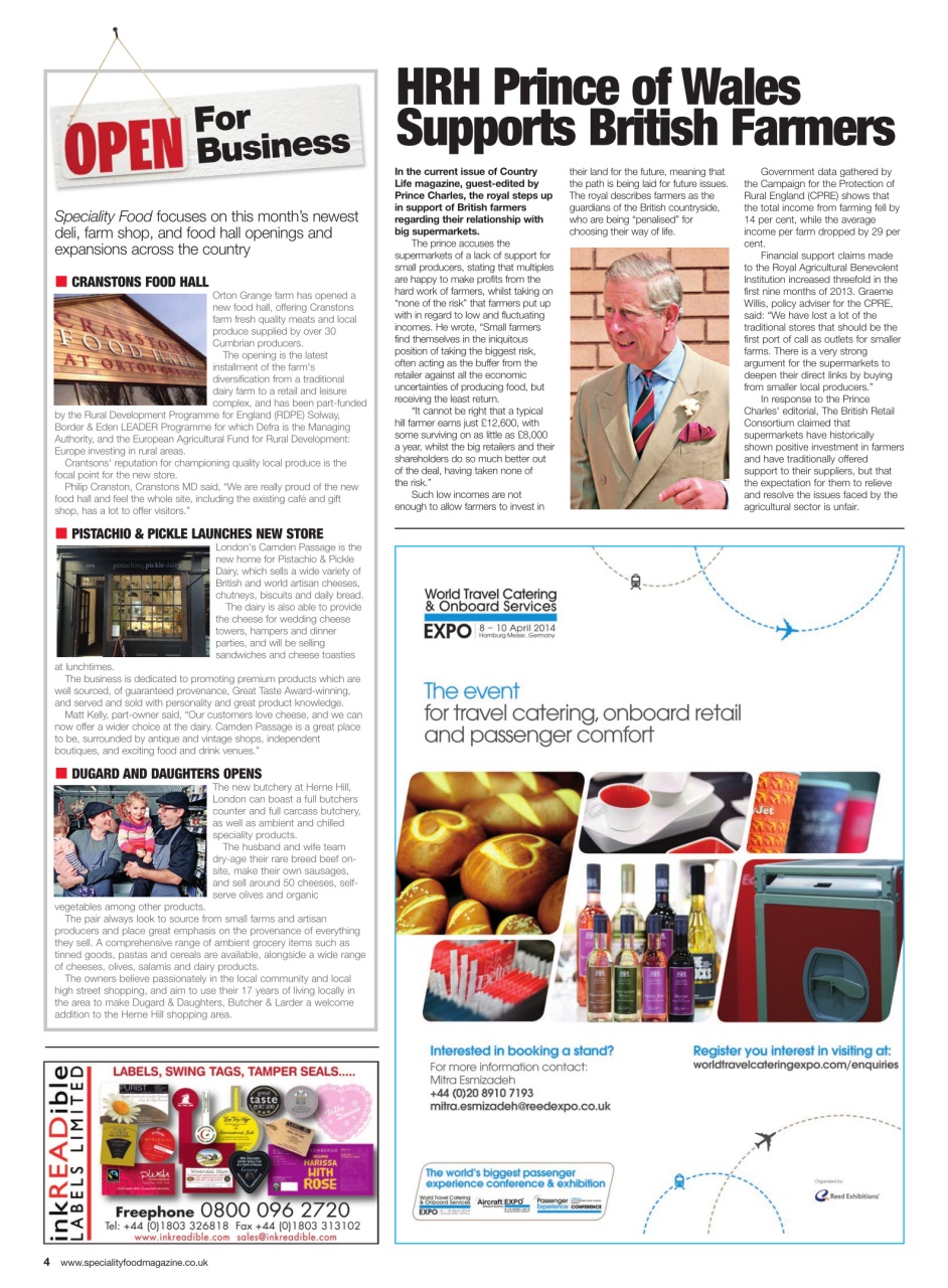 Speciality Food Preview Pages
