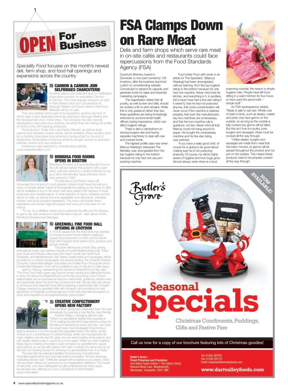 Speciality Food Preview Pages