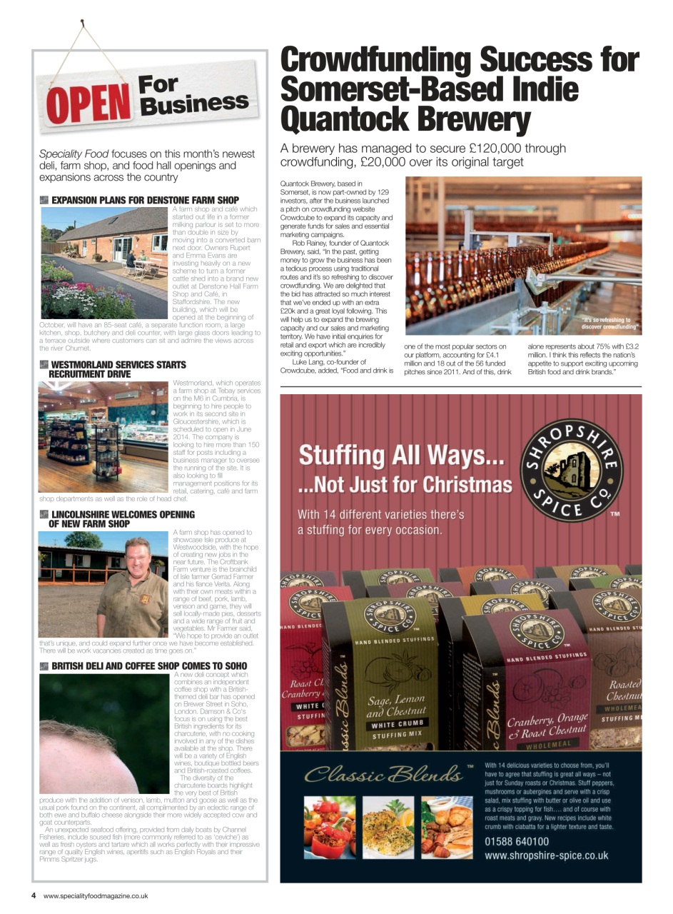 Speciality Food Preview Pages