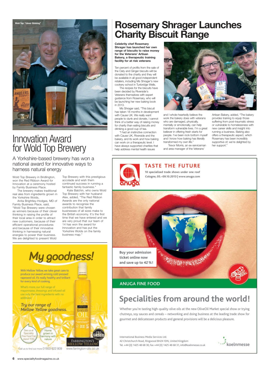 Speciality Food Preview Pages