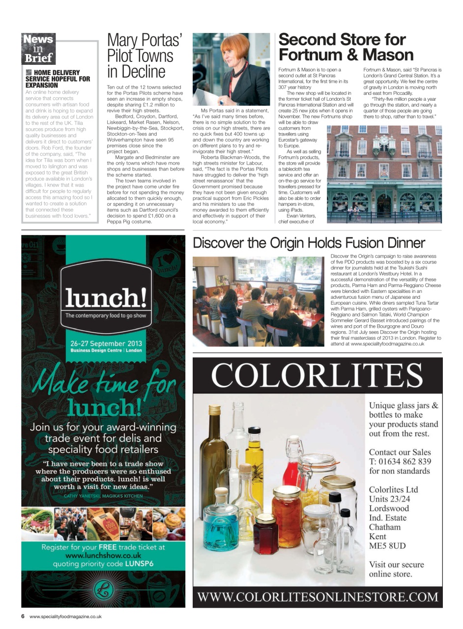 Speciality Food Preview Pages