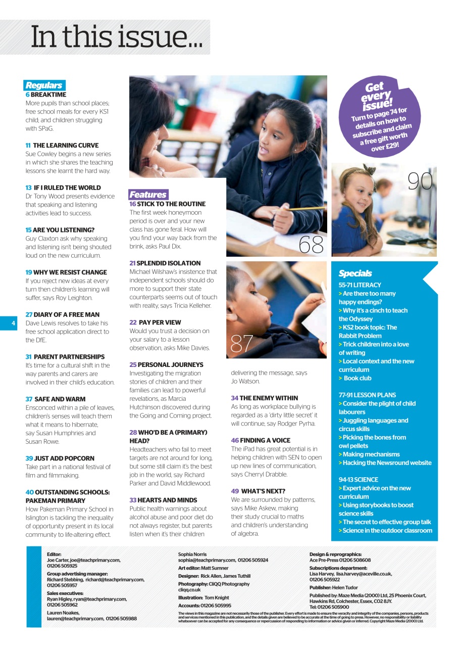 Teach Primary Preview Pages