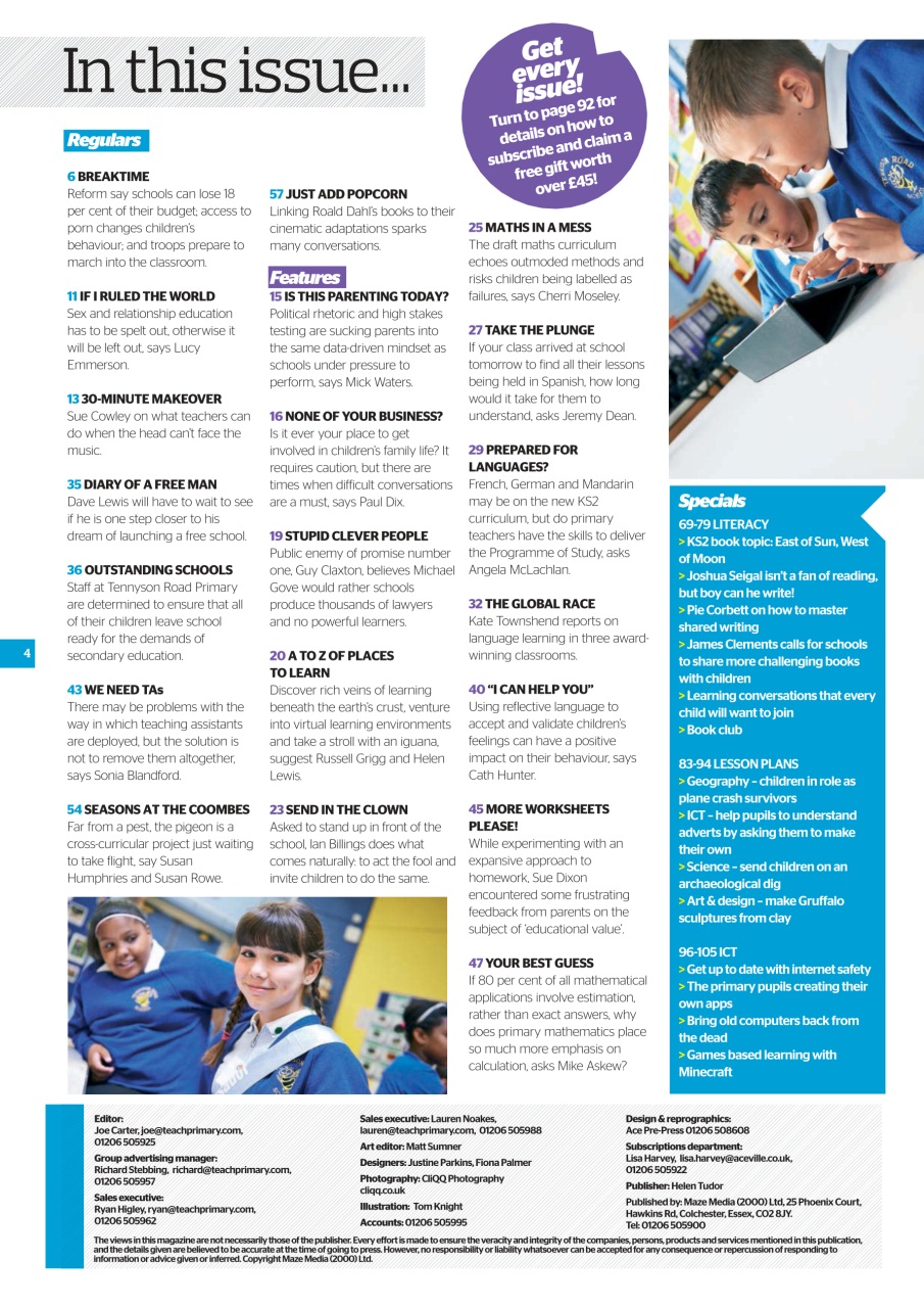 Teach Primary Preview Pages