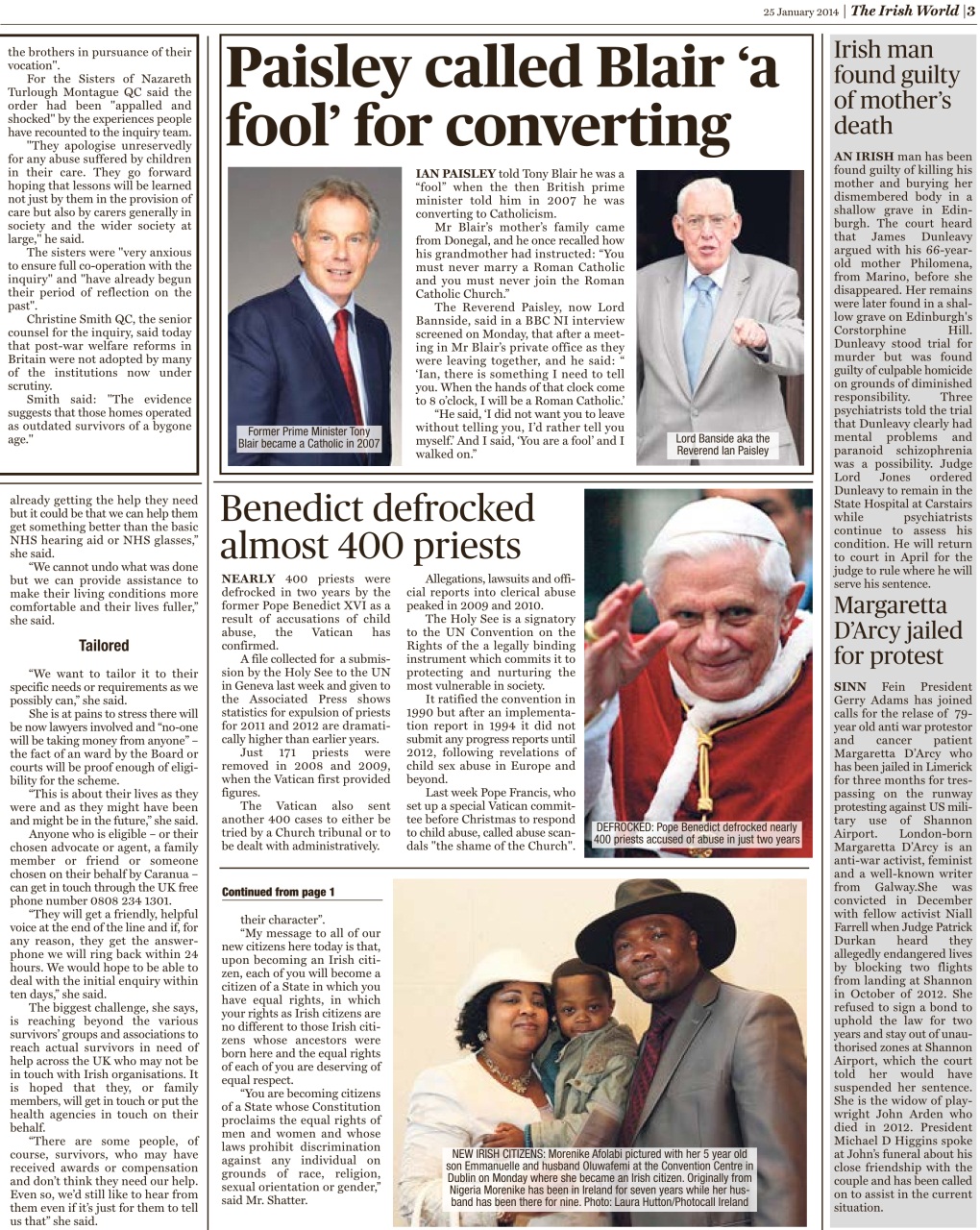 Irish World Preview Pages