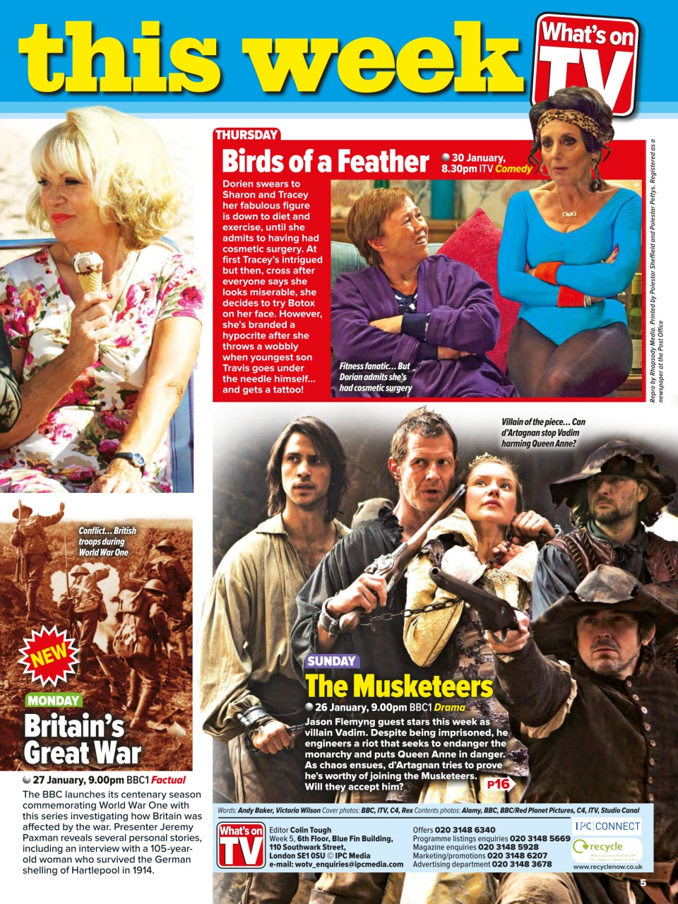 What's on TV Preview Pages