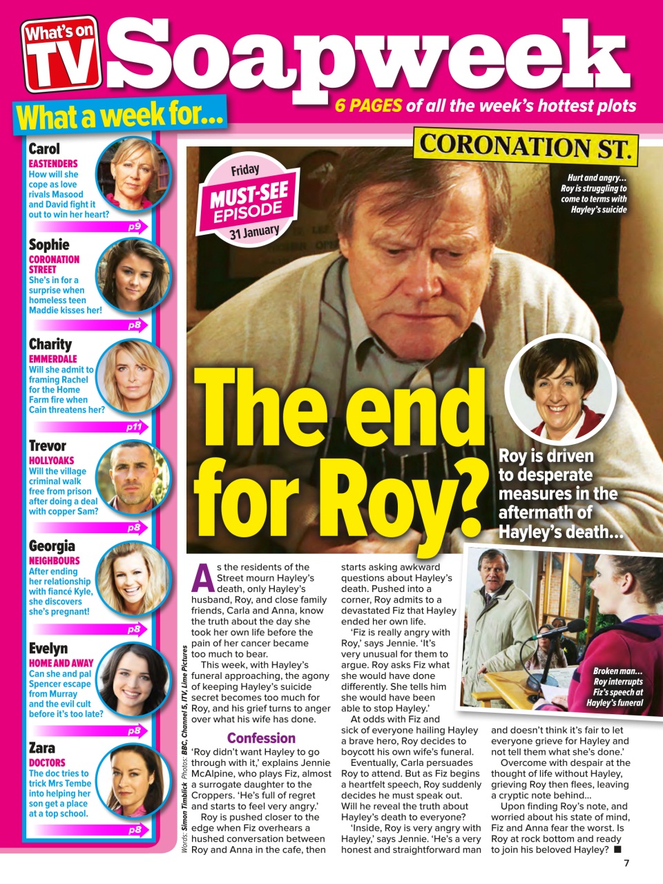 What's on TV Preview Pages