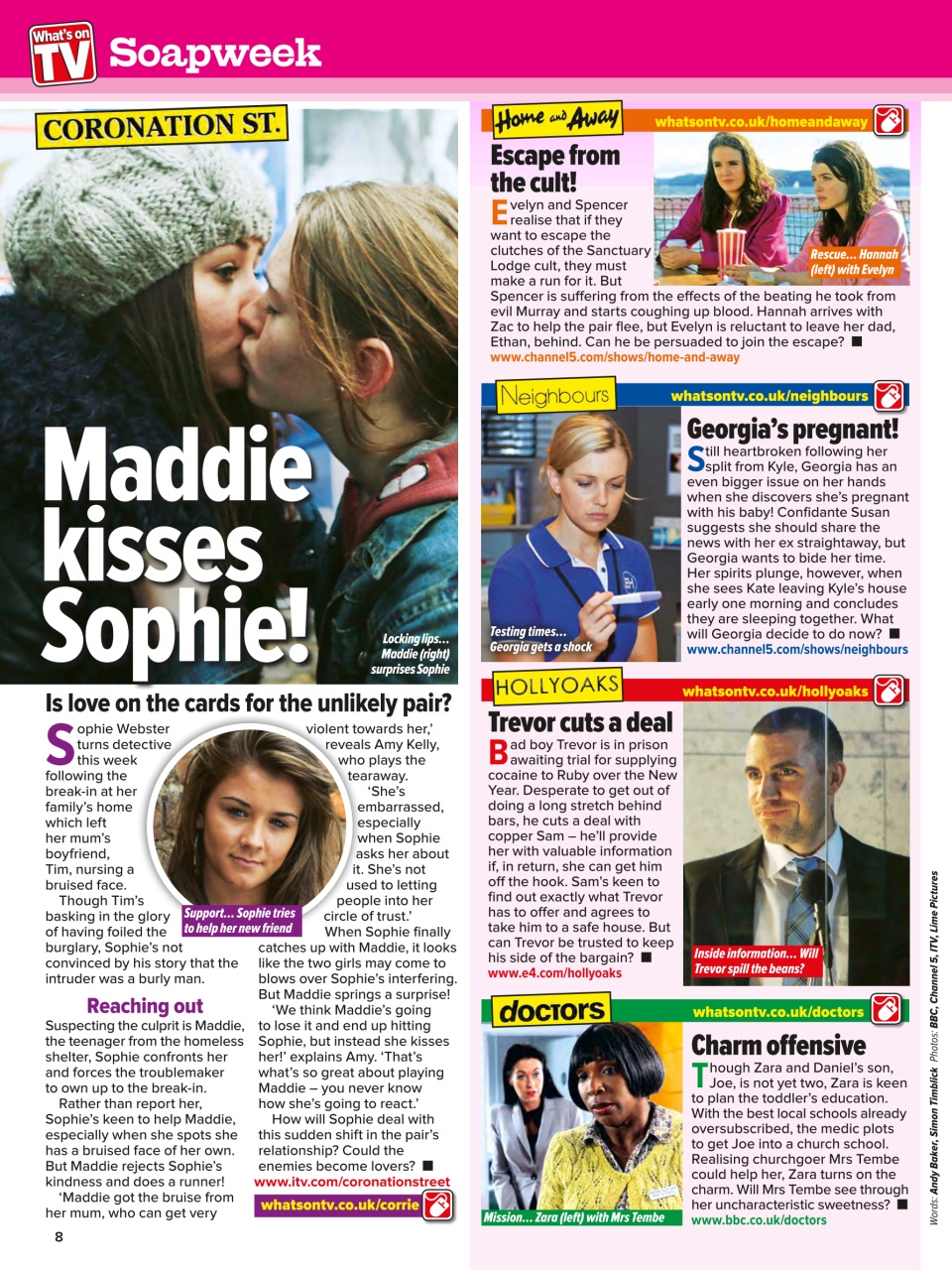 What's on TV Preview Pages