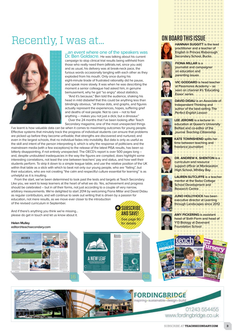 Teach Secondary Preview Pages