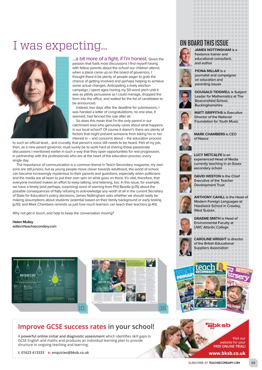 Teach Secondary Preview Pages