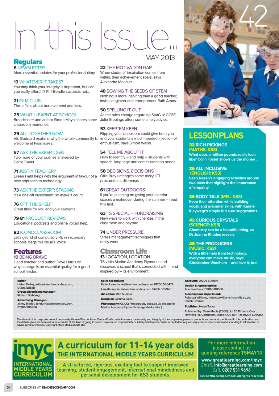 Teach Secondary Preview Pages