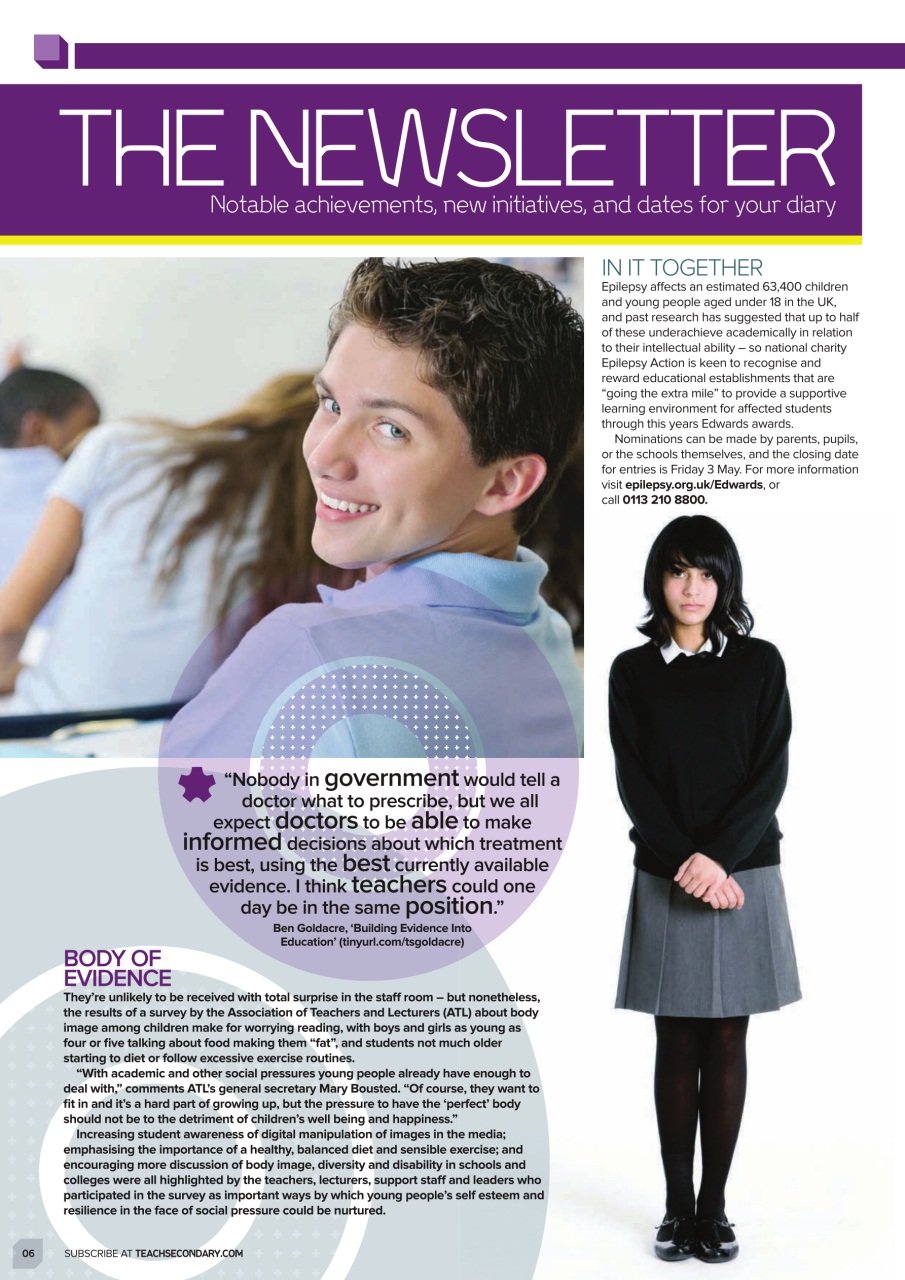 Teach Secondary Preview Pages