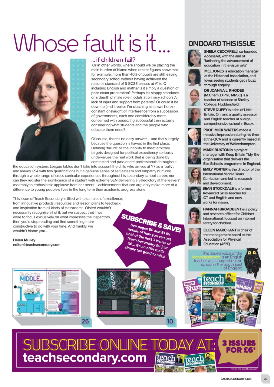 Teach Secondary Preview Pages