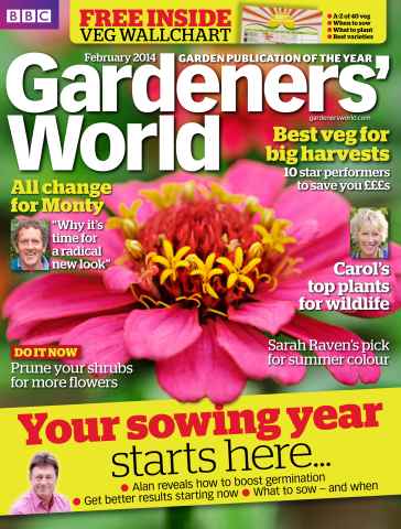 BBC Gardeners’ World Magazine issue February 2014