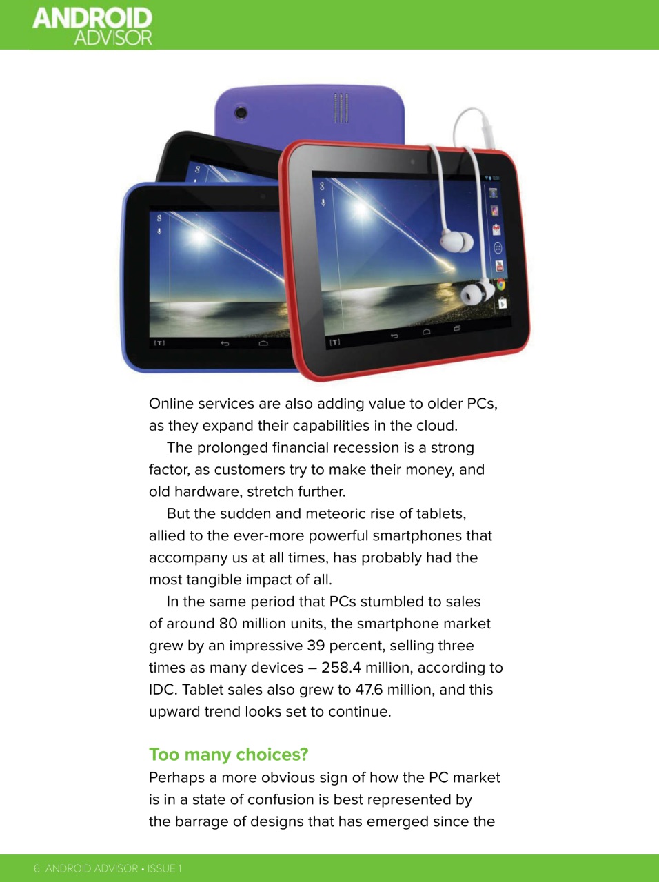 Android Advisor Preview Pages