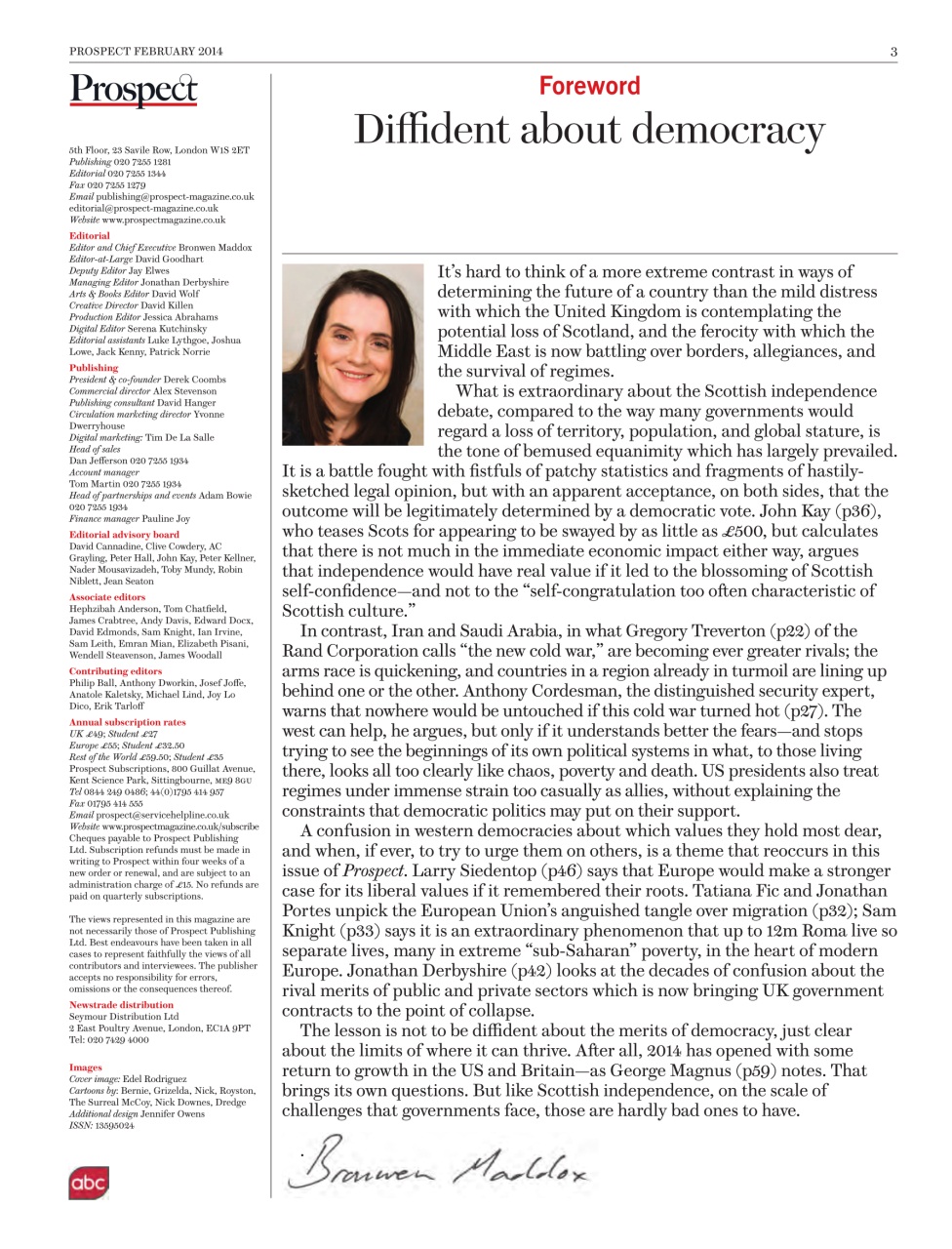 Prospect Magazine Preview Pages