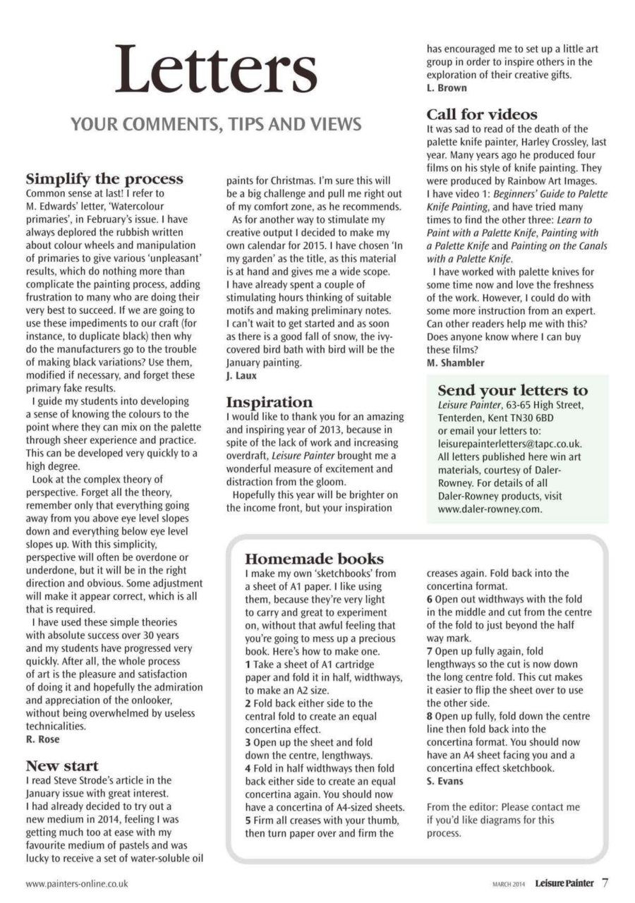 Leisure Painter & The Artist Preview Pages