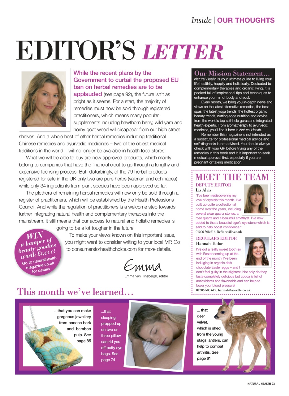 Natural Health Preview Pages