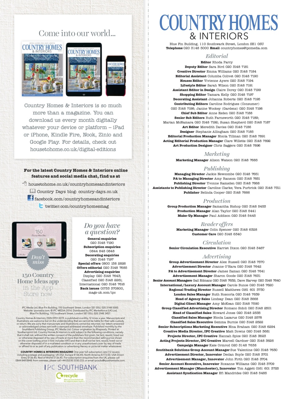 Country Homes & Interiors Preview Pages