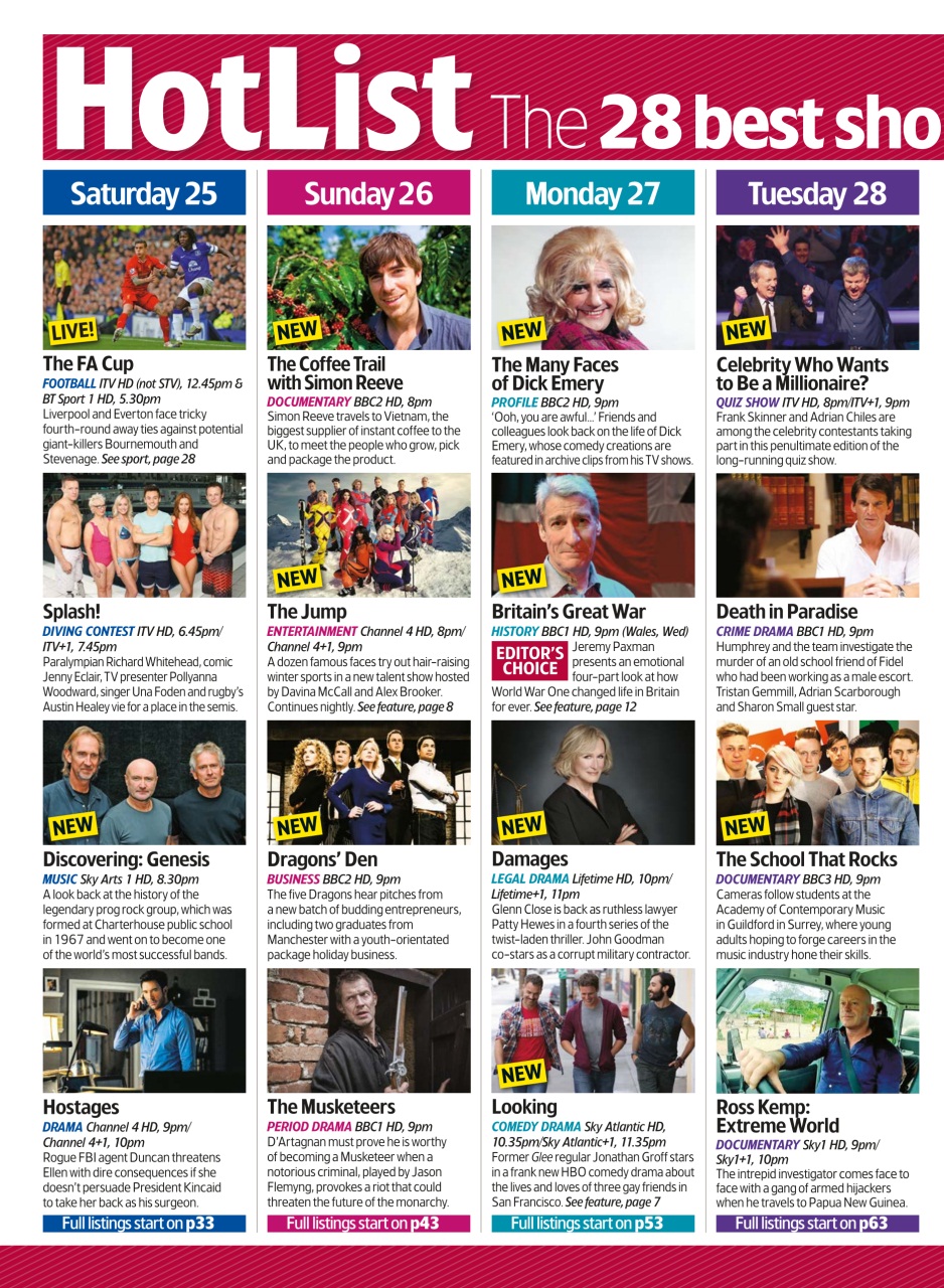 TV & Satellite Week Preview Pages