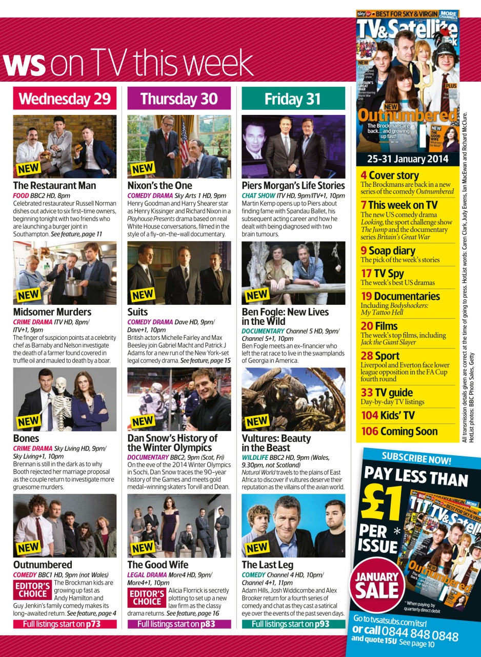 TV & Satellite Week Preview Pages